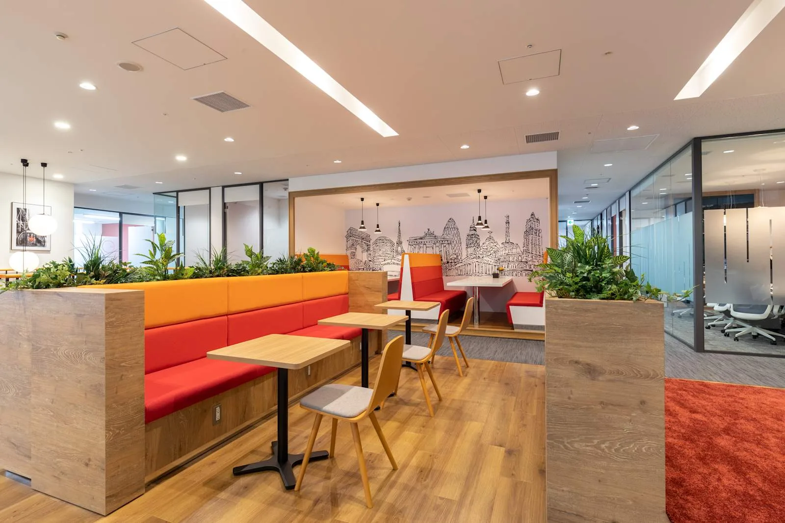 Regus OSAKA, Umeda Square、カフェテリア、大阪
