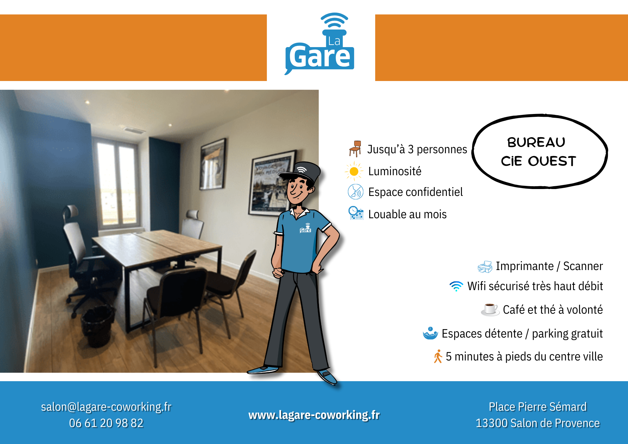 La Gare Coworking Salon, Private office, 3 desks, Salon-de-Provence