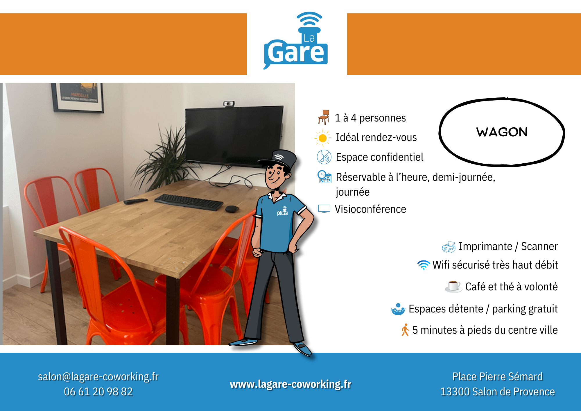La Gare Coworking Salon, Meeting room for 4 people, Salon-de-Provence