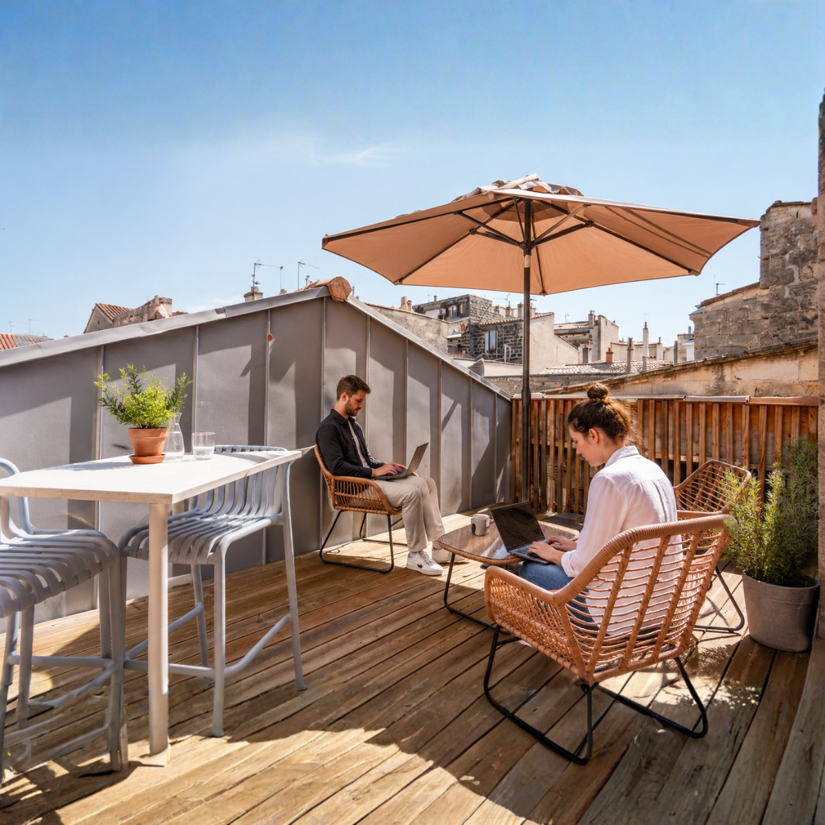 Ocube Coworking, Terrasse et espace extérieur, Bordeaux