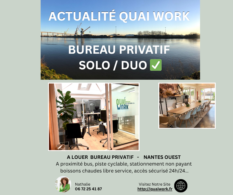Quai Work, Private office, 2 desks, Saint-Herblain