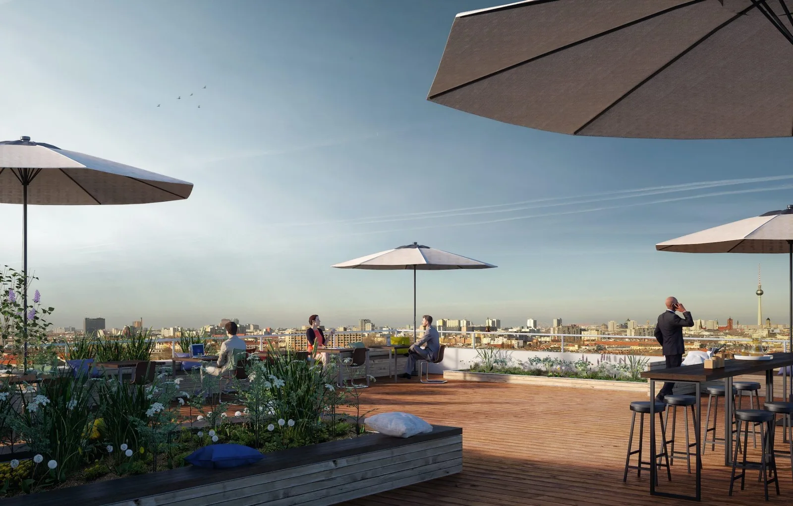 BIC Bürogebäude, Terrasse und Außenbereich, Berlin
