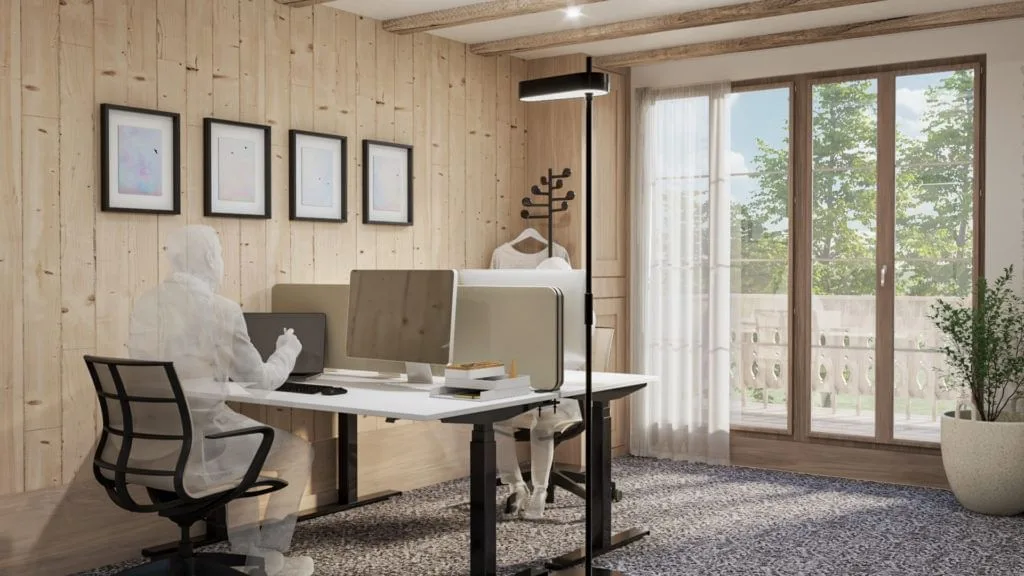 Le Chalet Leysin, Ufficio privato con 2 postazioni, Leysin