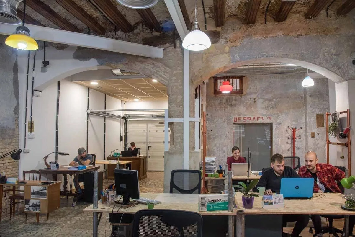 Coworking El Gancho, Espacio diáfano, Zaragoza