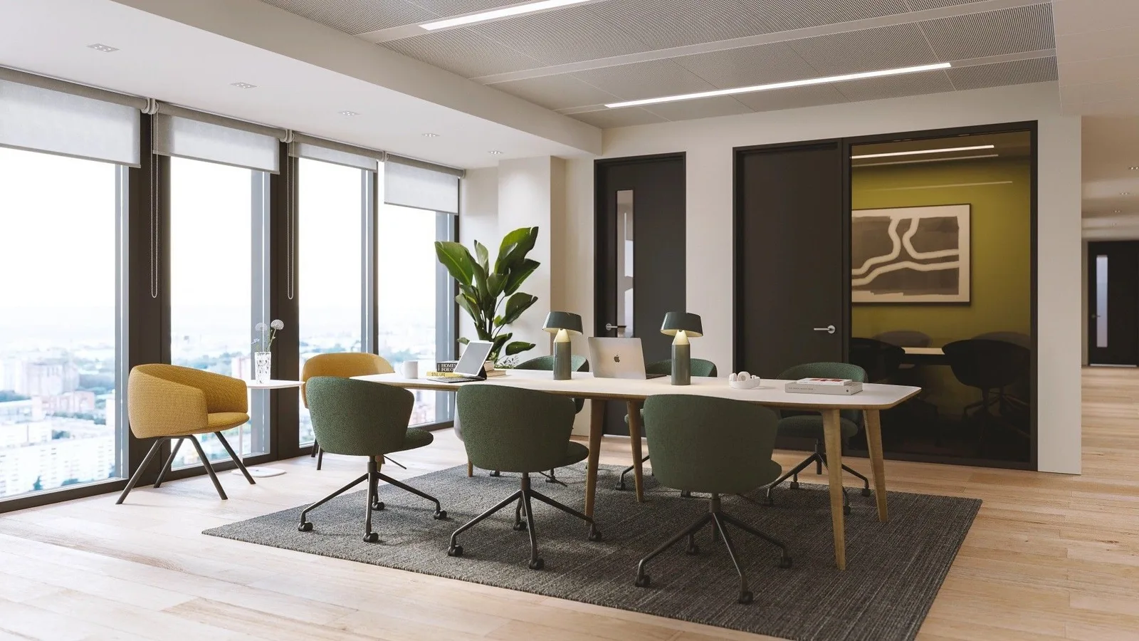 Industrious Global Tower, Besprechungsraum für 6 Personen, Frankfurt am Main