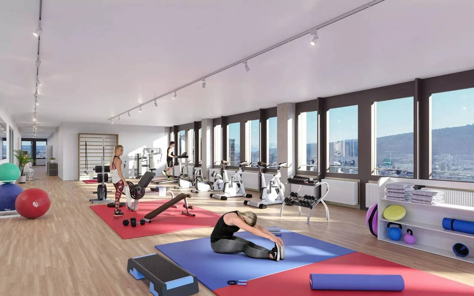 Messeturm Zürich, Fitnessraum, Zürich