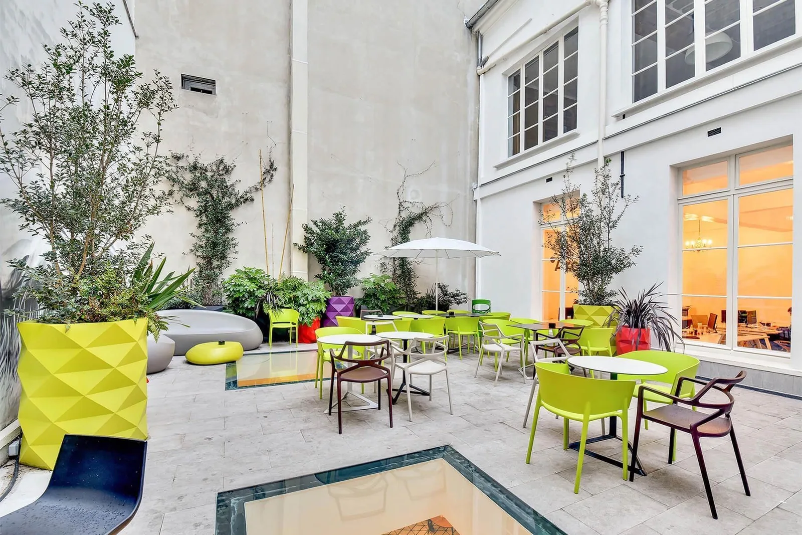 Les Nouveaux Bureaux Chapon, Terrasse et espace extérieur, Paris 3e