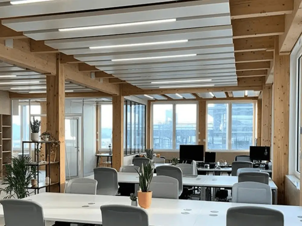 Poste de travail en open space — Hiptown Perspective